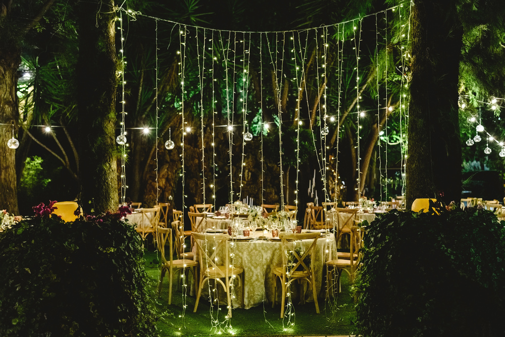 Decoration for a Night Wedding Reception